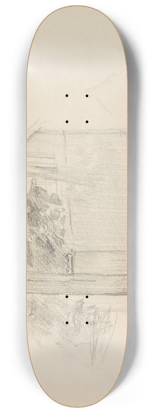 Signe Scheel - Hus bak et tre 8.25 inch art skate deck