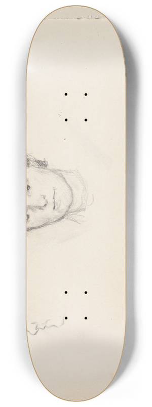 Signe Scheel - Ingrid Dahl; profile sketch 8.25 inch art skate deck