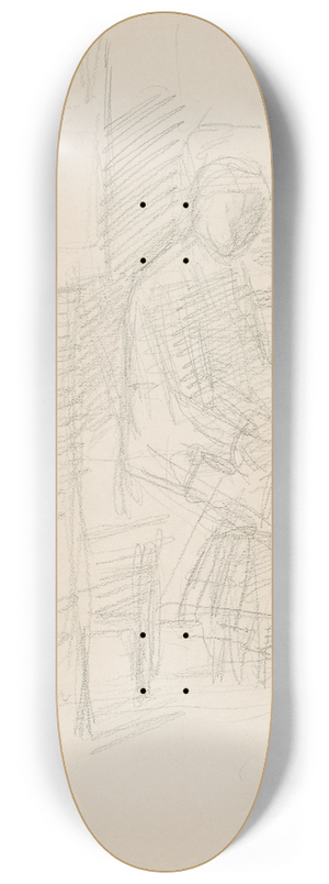 Signe Scheel - Sittende kvinne i interir 8.25 inch art skate deck