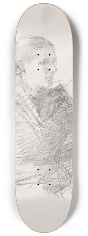 Signe Scheel - Sitting woman 8.25 inch art skate deck