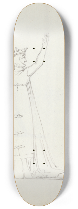 John Flaxman - Mrs. Siddons leading child by the hand with left arm raised 8.25 inch art skate deck