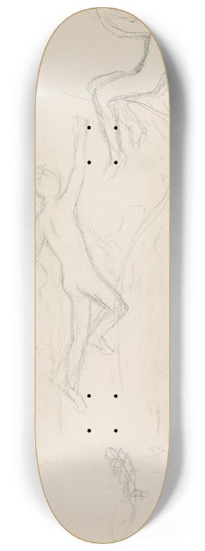 Signe Scheel - Utkast til vase med figurer 8.25 inch art skate deck