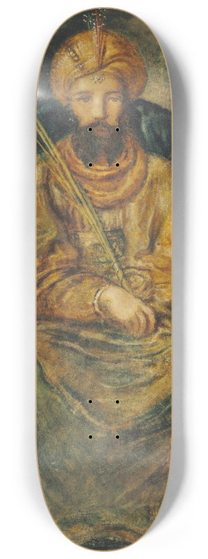 Simeon Solomon - King Solomon sitting in judgement 8.25 inch art skate deck