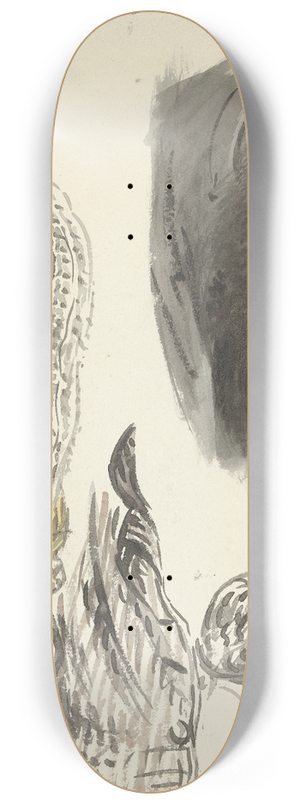 Simon Andreas Krausz - Details van het kostuum van een visser 8.25 inch art skate deck