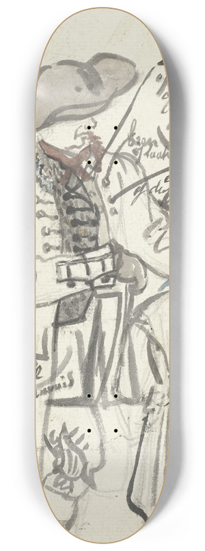 Simon Andreas Krausz - Kostuumstudies van een boer 8.25 inch art skate deck