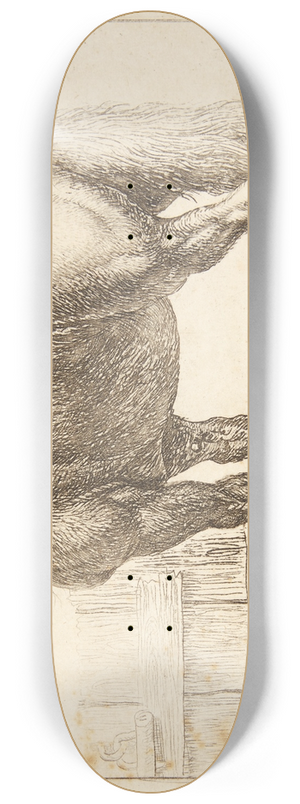 Simon de Vlieger - Arbejdshest ved et hegn 8.25 inch art skate deck