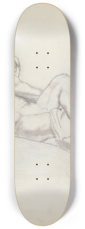 John Flaxman - Study of Day by Michalengelo, Tomb of Giuliano de Medici, Church of San Lorenzo, Florence 8.25 inch art skate deck John Flaxman - Study of Day by Michalengelo, Tomb of Giuliano de Medici, Church of San Lorenzo, Florence 8.25 inch art skate deck