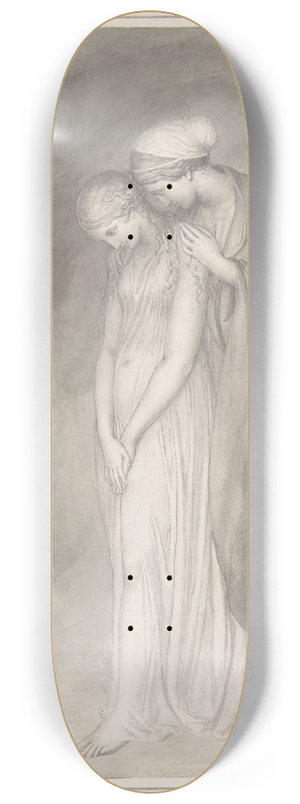 John Flaxman - Study of Two Women Grieving 8.25 inch art skate deck