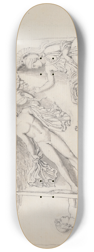 John Flaxman - The Apotheosis of Antonius Pius and Faustina, Column of Antonius Pius, Piazza Montecitorio, Rome 8.25 inch art skate deck John Flaxman - The Apotheosis of Antonius Pius and Faustina, Column of Antonius Pius, Piazza Montecitorio, Rome 8.25 inch art skate deck
