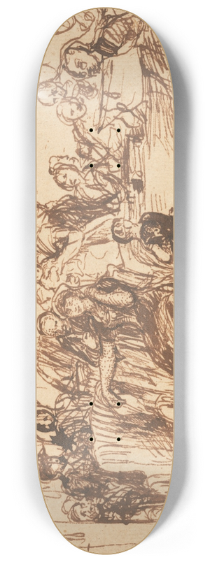 Sir David Wilkie - Sketch for Reading the Will 8.25 inch art skate deck