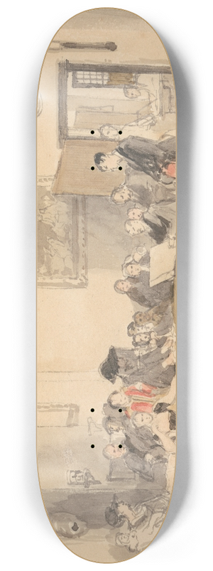Sir David Wilkie - Study for Reading the Will 8.25 inch art skate deck
