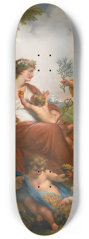 John Francis Rigaud - Allegory Of Peace 8.25 inch art skate deck