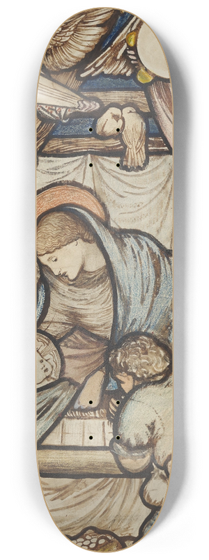 Sir Edward Coley Burne-Jones - The Nativity 8.25 inch art skate deck