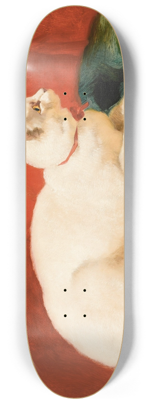 John Frederick Herring Snr. - A White Cat 8.25 inch art skate deck John Frederick Herring Snr. - A White Cat 8.25 inch art skate deck