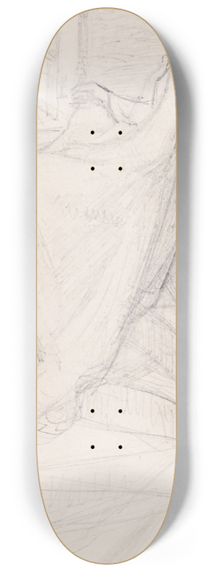 Sir John Everett Millais - Tennysons St Agnes Eve  Compositional Sketch 8.25 inch art skate deck