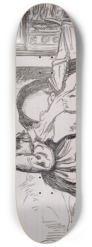 Sir John Everett Millais - The Iceberg  The Seamstress 8.25 inch art skate deck