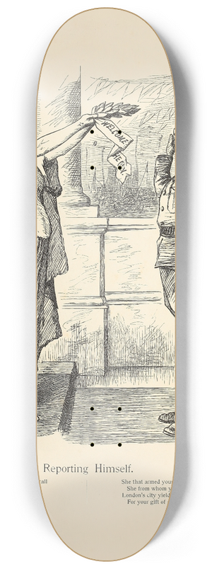 Sir John Tenniel - Reporting Himself 8.25 inch art skate deck