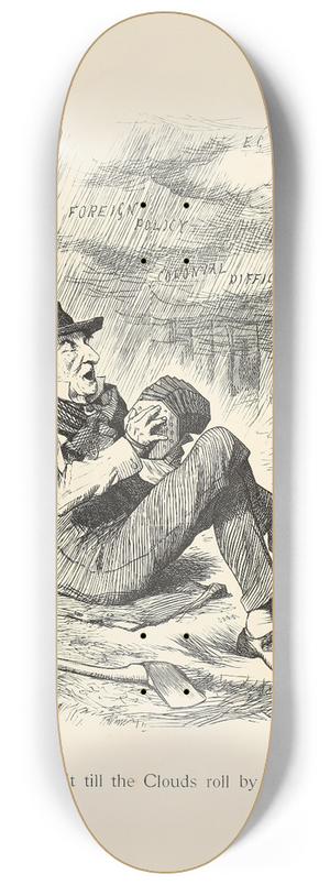 Sir John Tenniel - Wait till the Clouds roll by 8.25 inch art skate deck