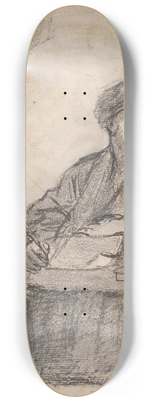 Sir Joshua Reynolds - Seated Man at Table 8.25 inch art skate deck