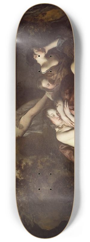 Sir Peter Lely - Nymphs by a Fountain 8.25 inch art skate deck