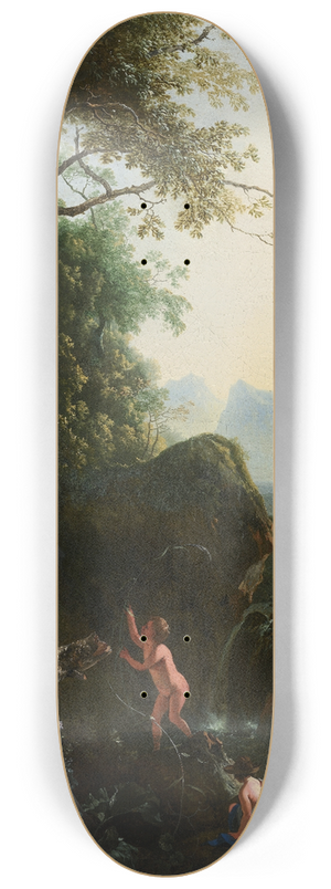 Adam Pynacker - Mountainous Landscape with Waterfall 8.25 inch art skate deck Adam Pynacker - Mountainous Landscape with Waterfall 8.25 inch art skate deck