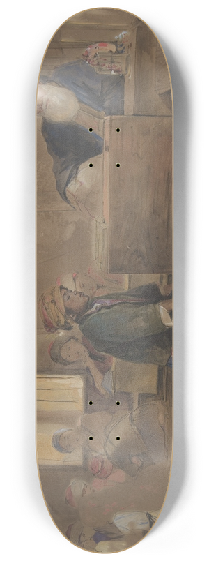 John Frederick Lewis - Arab School 8.25 inch art skate deck John Frederick Lewis - Arab School 8.25 inch art skate deck