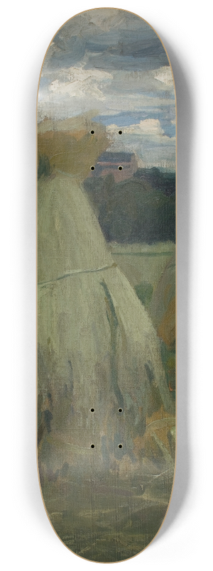 Stanisaw Kamocki - Ricks of Corn in a Landscape 8.25 inch art skate deck