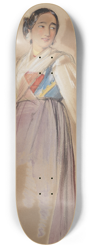 John Frederick Lewis - A Spanish woman 8.25 inch art skate deck John Frederick Lewis - A Spanish woman 8.25 inch art skate deck