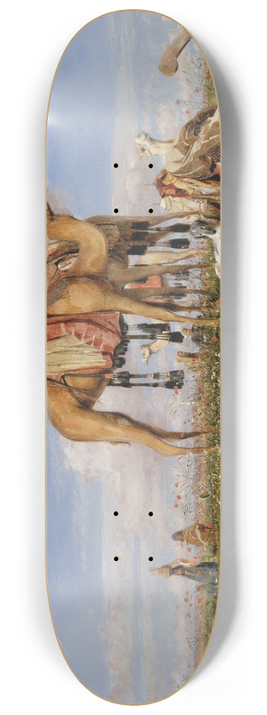 John Frederick Lewis - On the Banks of the Nile, Upper Egypt 8.25 inch art skate deck