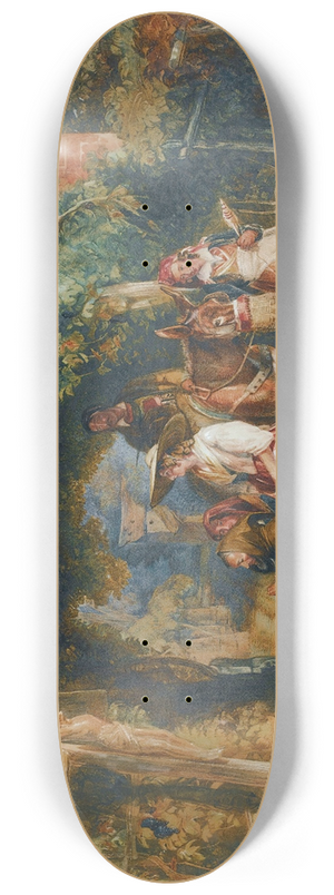 John Frederick Lewis - Peasants Of The Italian Tyrol At Their Devotions 8.25 inch art skate deck John Frederick Lewis - Peasants Of The Italian Tyrol At Their Devotions 8.25 inch art skate deck