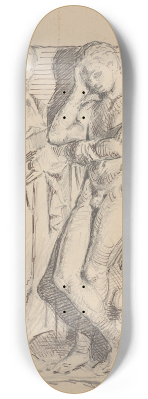Stanisaw Wyspiaski - Sketch of a classical sculpture 8.25 inch art skate deck