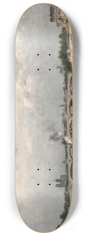 Stanislas Lpine - Le pont dAusterlitz au quai de la Rape, Paris 8.25 inch art skate deck