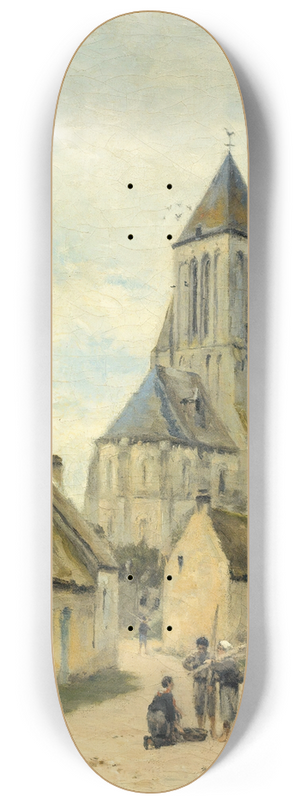Stanislas Lpine - Ouistreham church in Normandy 8.25 inch art skate deck