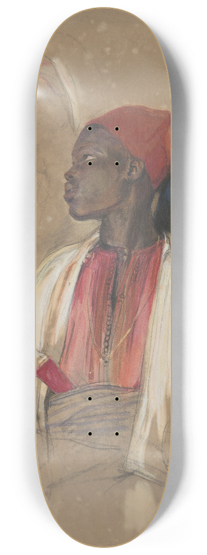 John Frederick Lewis - Study for The Pipe Bearer 8.25 inch art skate deck