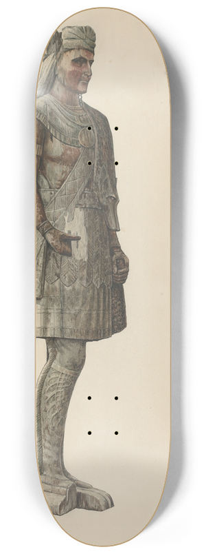 Stanley Mazur - Cigar Store Indian Trapper 8.25 inch art skate deck