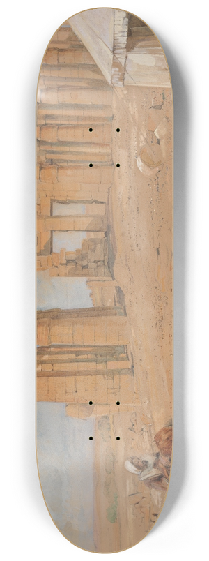 John Frederick Lewis - The Ramesseum at Thebes 8.25 inch art skate deck