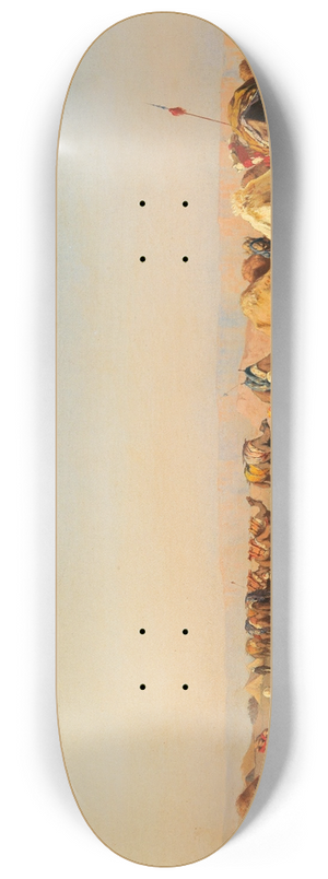 Stefano Ussi - A Caravan Resting 8.25 inch art skate deck