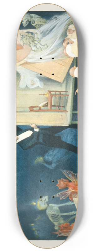 Strobridge & Co. Lith. - Kellar and his perplexing cabinet mysteries 8.25 inch art skate deck