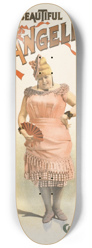 Strobridge & Co. Lith. - Rices beautiful Evangeline 8.25 inch art skate deck