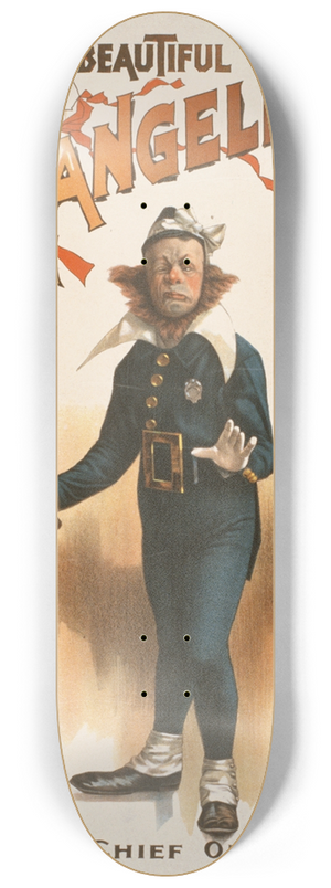 Strobridge & Co. Lith. - Rices beautiful Evangeline 8.25 inch art skate deck