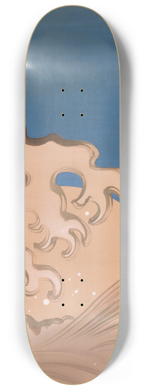 Suzuki Kiitsu - Moon and Waves 8.25 inch art skate deck