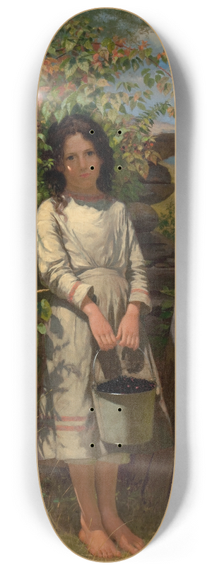 John George Brown - Blackberry Picking 8.25 inch art skate deck