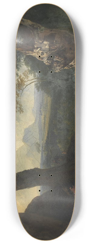 Adam Pynacker - Southern Landscape with Herdsmen 8.25 inch art skate deck Adam Pynacker - Southern Landscape with Herdsmen 8.25 inch art skate deck