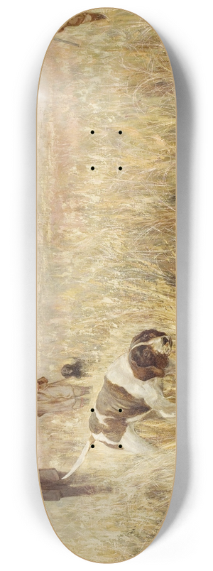 John George Sowerby - Hunting Quail 8.25 inch art skate deck