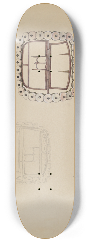 Sylvia De Zon - Shoe Buckle 8.25 inch art skate deck