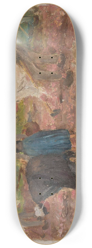 Tadeusz Makowski - Digging potatoes 8.25 inch art skate deck