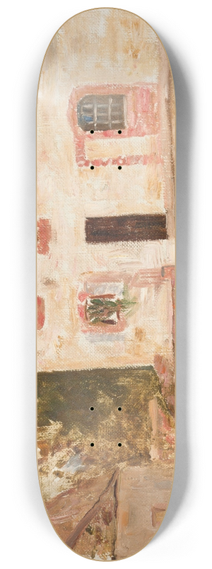 Tadeusz Makowski - Dom ze sztachetami 8.25 inch art skate deck