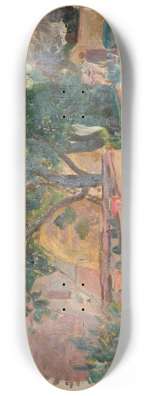 Tadeusz Makowski - Roadside house 8.25 inch art skate deck