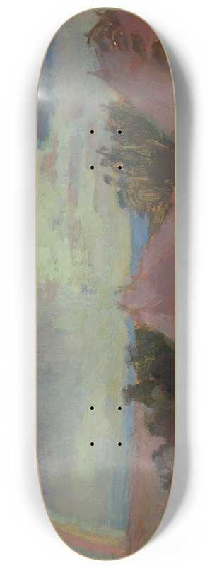 Tadeusz Makowski - Rural landscape with a rainbow 8.25 inch art skate deck