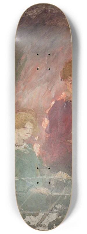 Tadeusz Makowski - Two children on a balcony 8.25 inch art skate deck
